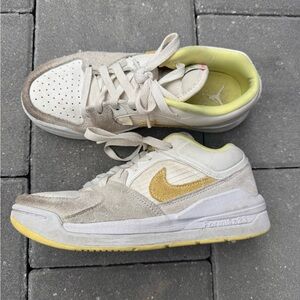 Jordan Sneakers with Yellow and Pink Details